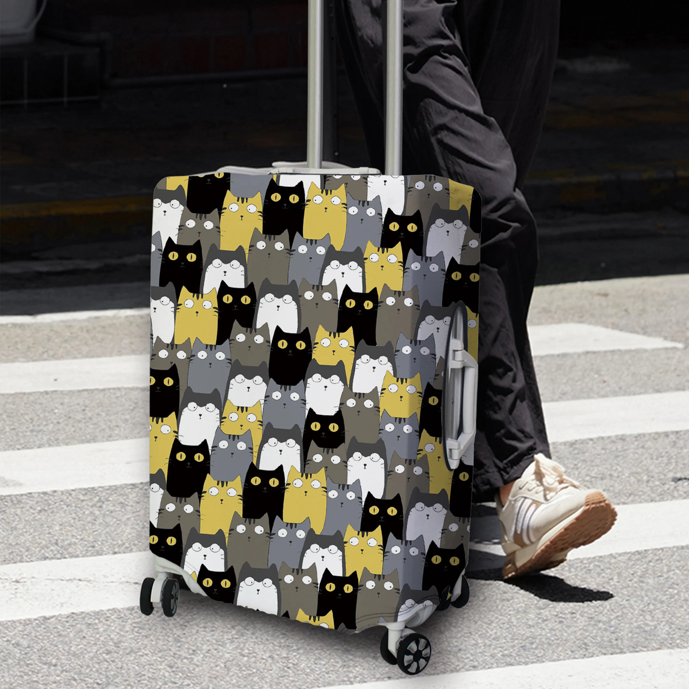 Luggage Cover Stretch Fabric Suitcase Protector Baggage Dust Case Cover Suitable for18-32 Inch Suitcase Case Travel Organizer