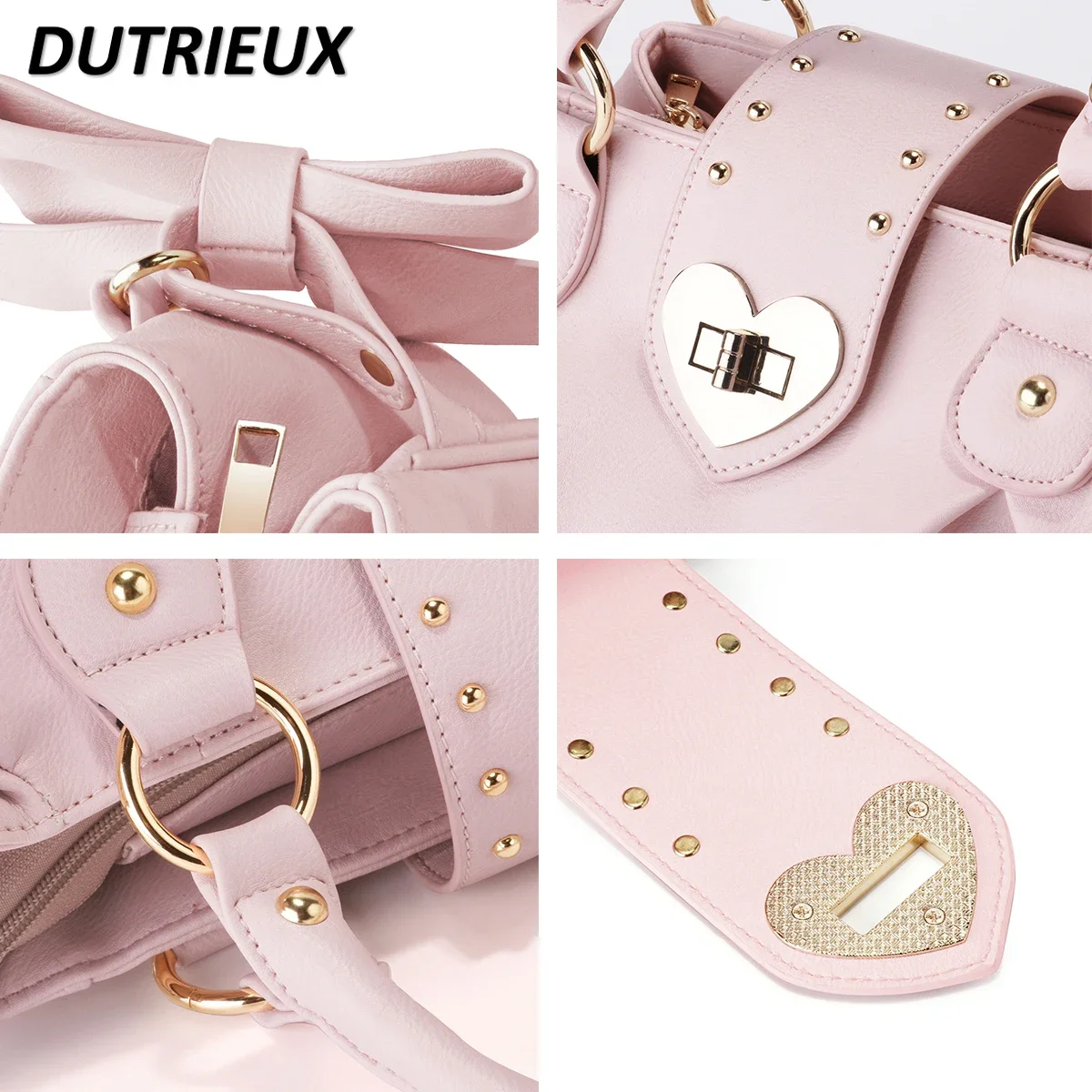 Spring Summer 2024 New Lolita Bags Portable Butterfly Heart Love Heart Ladies Crossbody Bag Sweet Shoulder Women\'s Handbags