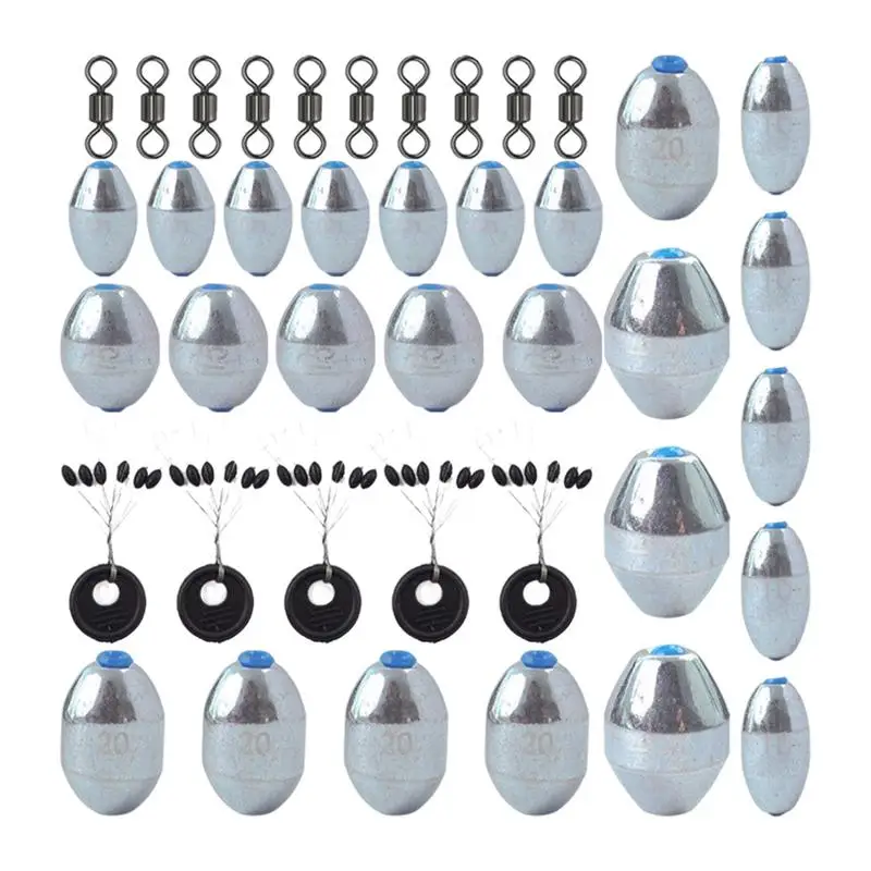 Egg Fishing Weights Freshwater Fishing Sinkers Creative Egg Shaped Weights Drop Casting For Freshwater Saltwater Bass