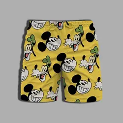 Beach Gym Whole Swimsuit Disney Printing Minnie Mouse Men's Shorts for Women Mickey Bathing Suit Man Summer Clothing Male Pants