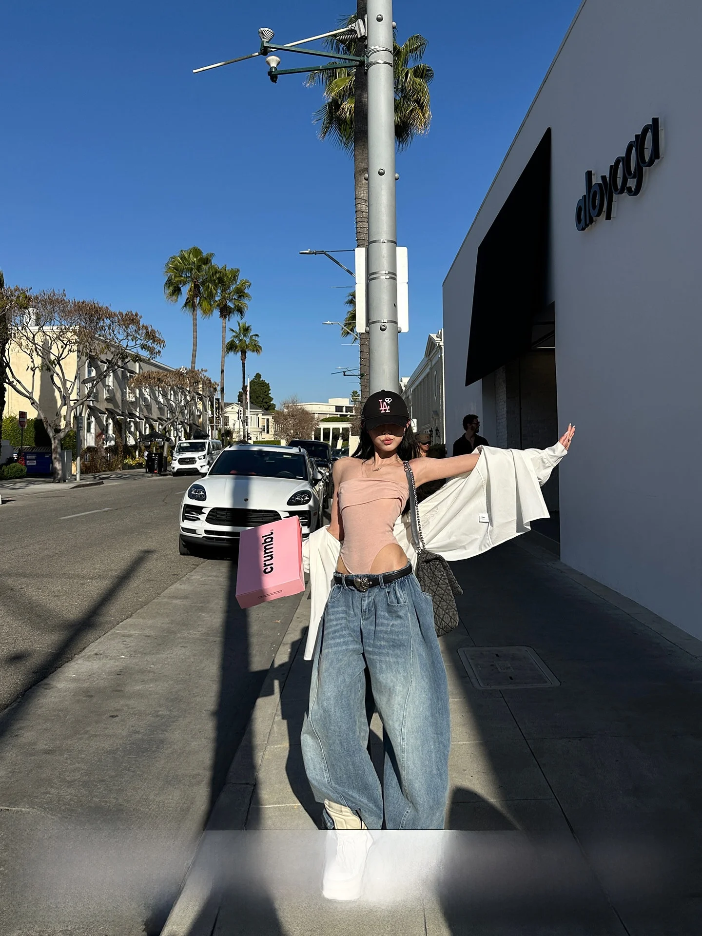 

Warden Los Angeles Action Blue Washed Loose Wide Leg Jeans Women Summer Low Waist Cotton Casual Trousers Street Style