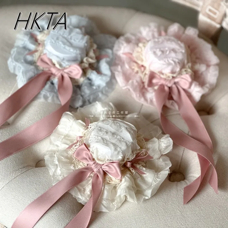لوليتا التصميم الأصلي الحلو لون الحلوى مقاطع اكسسوارات قبعة لطيف فتاة اليدوية Kawaii كوس قبعة صغيرة قبعة النساء إكسسوارات الشعر