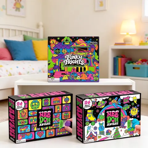 2026 NeeDoh Advent Calendar 3D Fidget Christmas Countdown Calendar Surprise Box Stress Relief Toy New Year Holiday Adult Toys