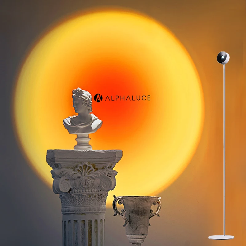 

Современный напольный светильник ALPHALUCE для гостиной, с радужным закатом, проекционная лампа