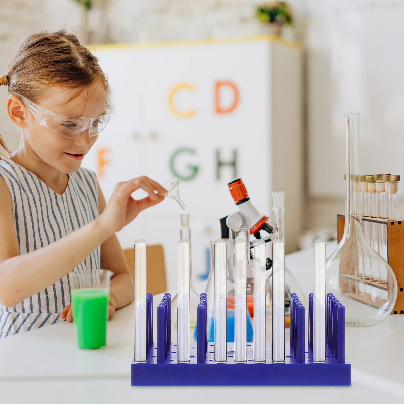 

Side Oil Drying Rack Test Tube Bottles Round Hook Racks Adjustable Manual Stand for