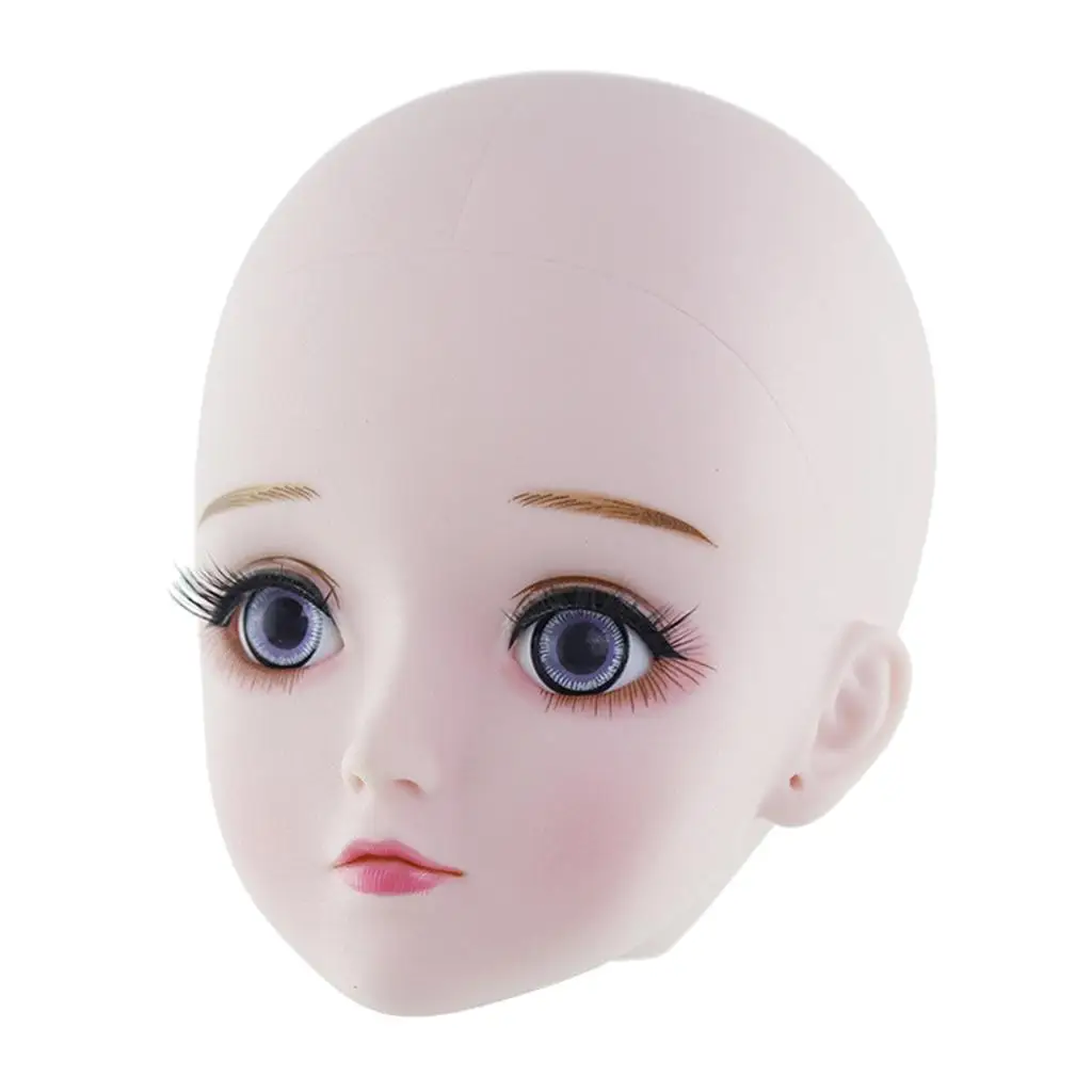 60cm 1/3 BJD Girls Head Mold With Full Set Charming 4D Eyes Doll Accessories