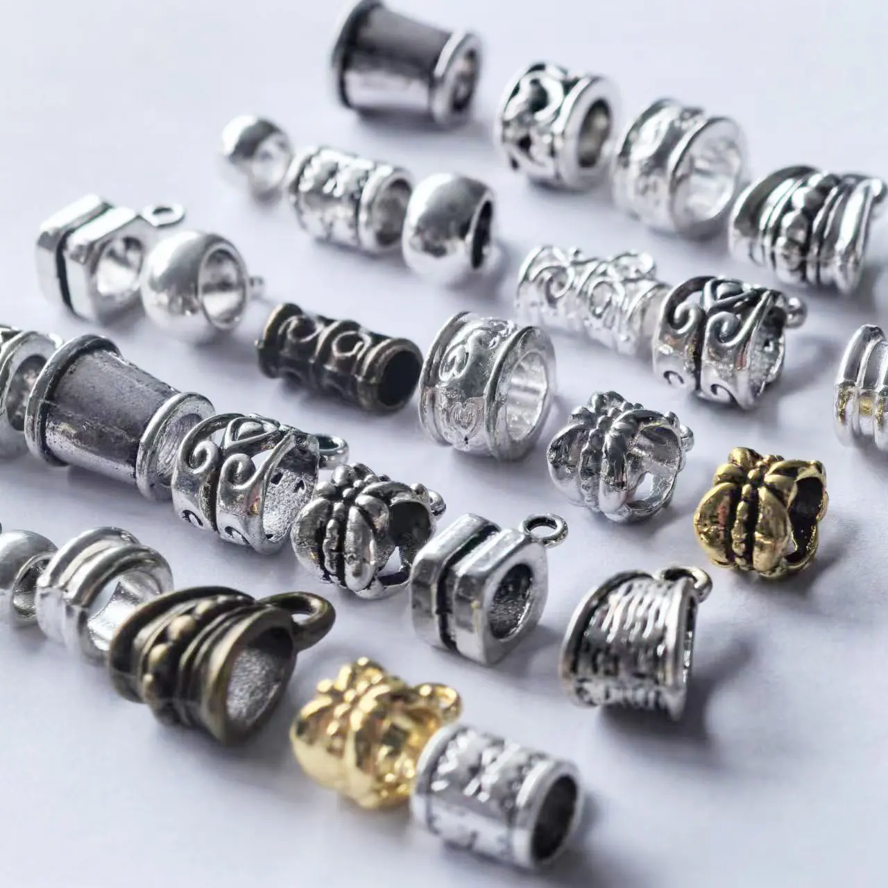 Mixed Color DIY Bail Beads Fit Snake Chain Handmade Charm Bracelets Jewelry Making Accessories Supplies Size Random 6-20mm