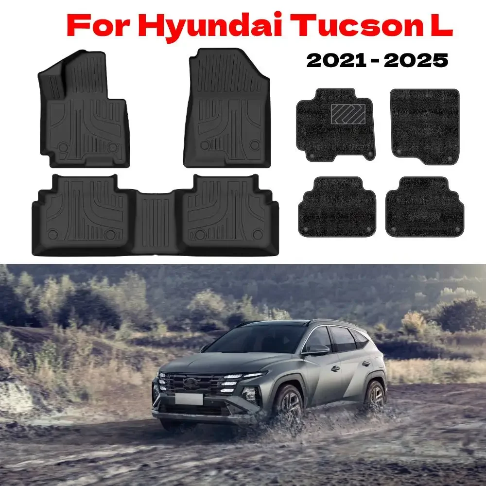 

For Hyundai Tucson L 2025-2021 TPE Floor Mats All-Weather Waterproof Automotive Mat Interior Accessories LHD Foot mat blanket