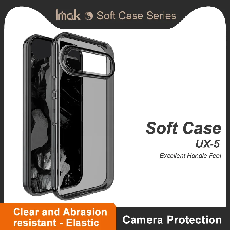 For Pixel 9 Case IMAK UX-5 Series Clear Abrasion Resistant Elastic Soft Case for Google Pixel 9 Pro XL Cover