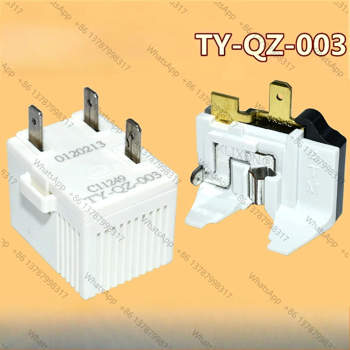 1set Suitable for refrigerator compressor PTC starter TY-QZ-003 overload thermal protection relay