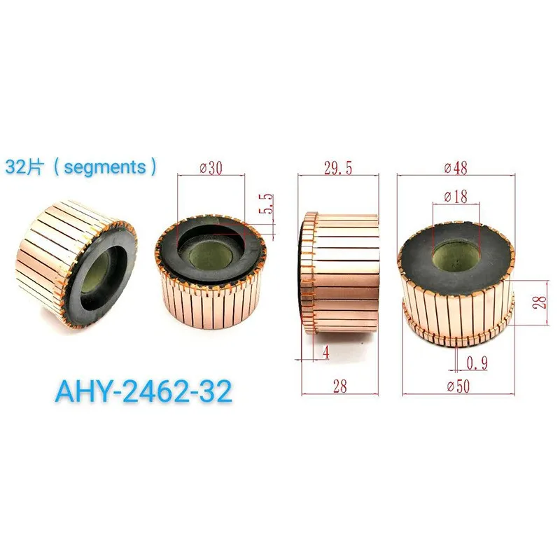 48*18*28*32P Ahy-2462-32 Suitable for Treadmill Motor Commutator, Slip Ring, Copper Head, All Sizes Are Universal