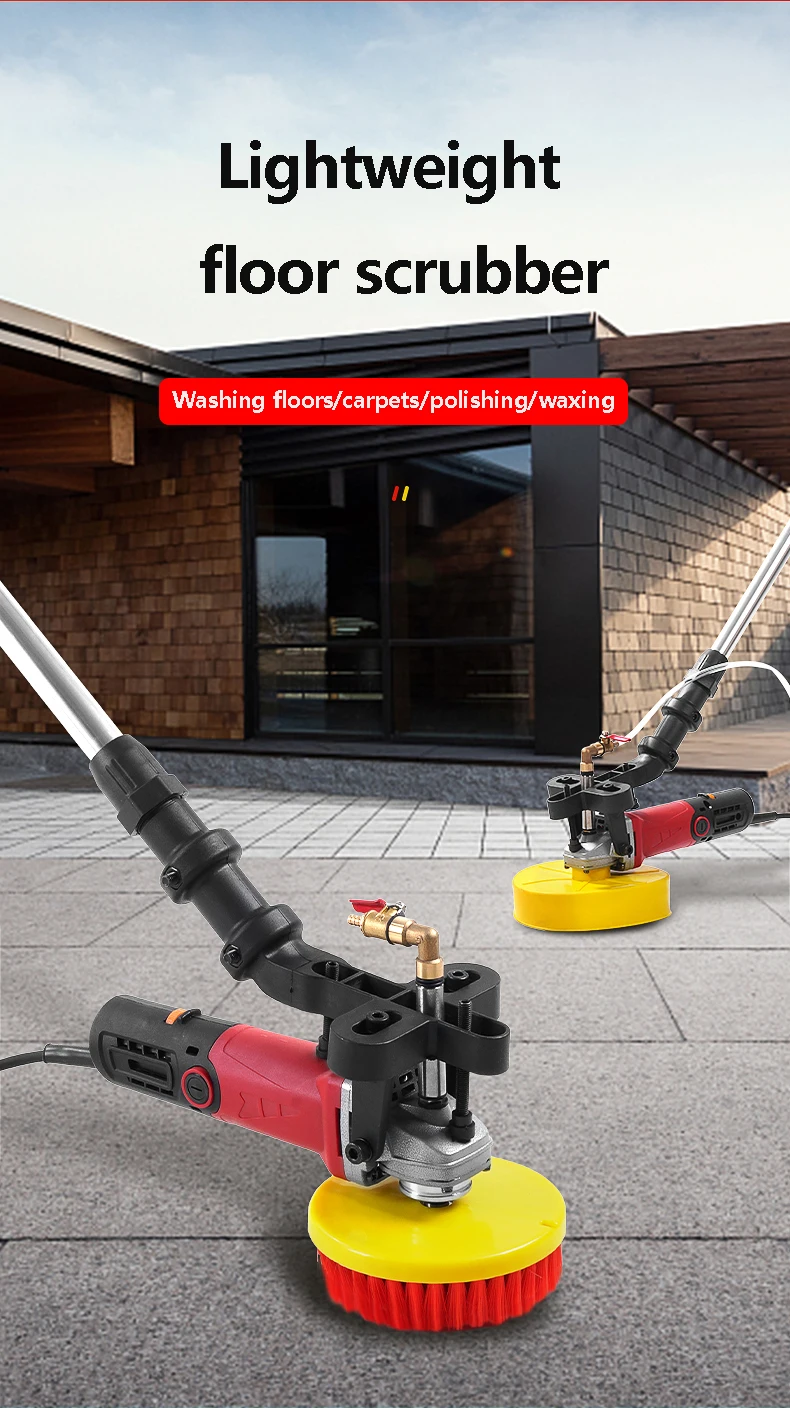 Floor Scrubber Multifunctional Replaceable Brush Head Commercial Hotel Hand Push Floor Cement Floor Polisher