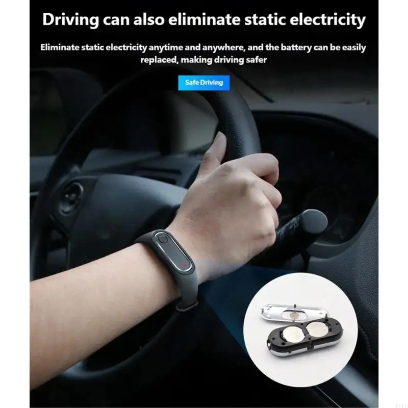 Silicone Electrostatic Remover Wristband Waterproof IP68 Long Lasting Materials R6FB