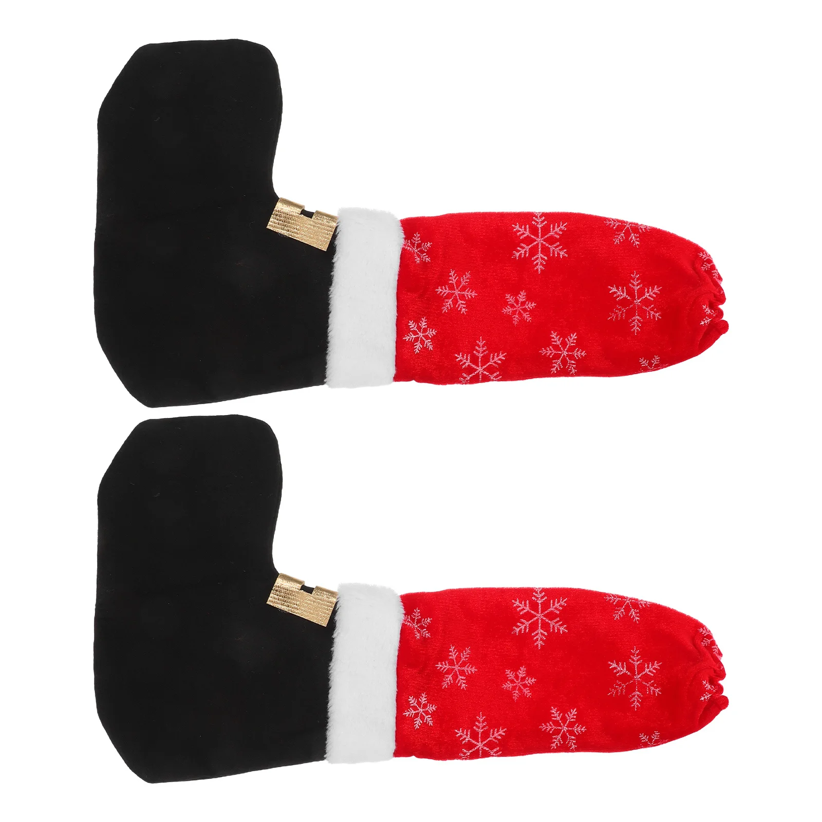 

2Pcs Christmas Table Leg Socks Santa Pattern Elastic Furniture Protectors for Holiday Dining Chairs Floor Protection