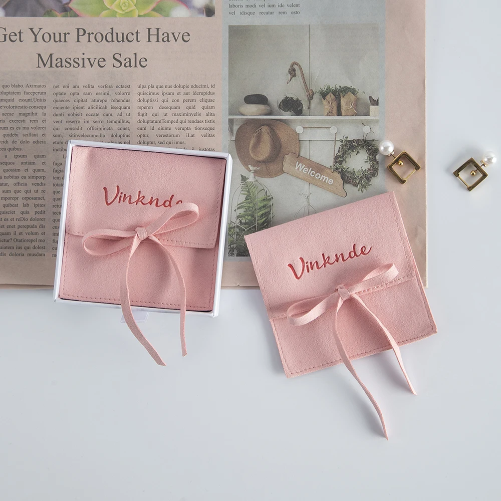 Wedding Planner Recommended Custom Logo 50pcs Microfibre Storage Bags Party Favours Bridal Party Favours Jewellery Organiser Bag