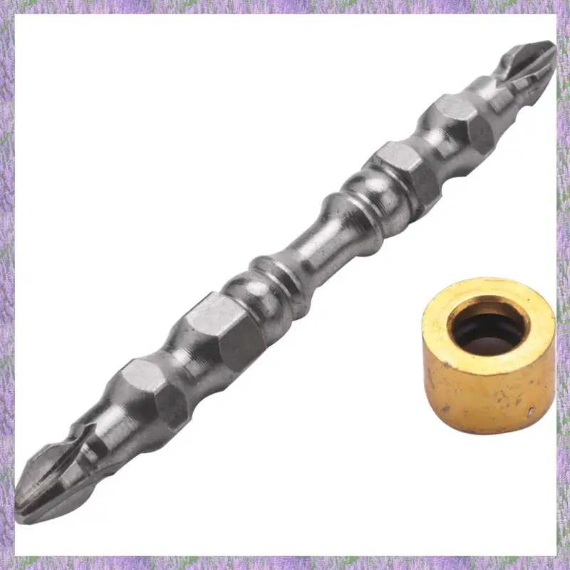 

A63K-8X PH2 Hardness 65MM Cross Head Screwdriver Bit Double Head Electric Phillips Screw Driver With Magnetic Ring