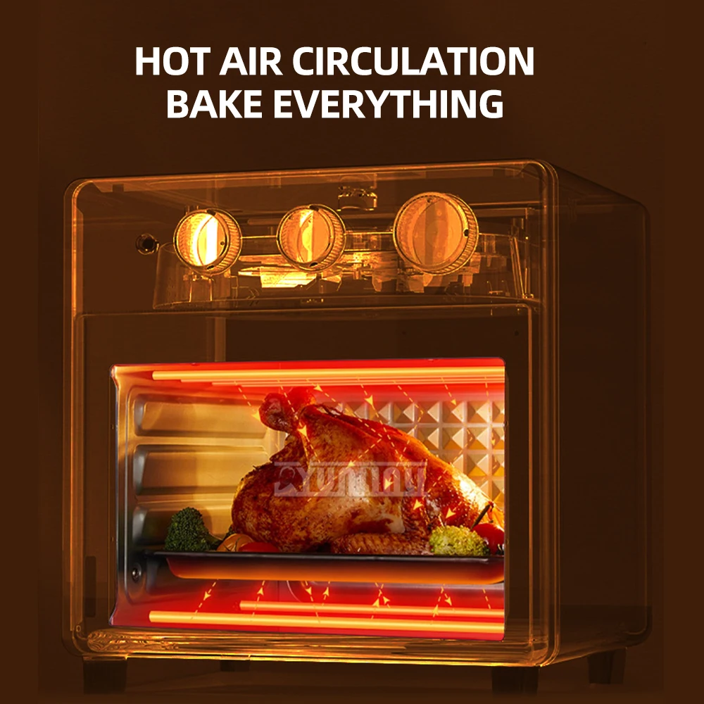 

Электрическая фритюрница и духовка Умная фритюрница Бытовая фритюрница с 3 противнями для выпечки Фритюрница с видимым окном