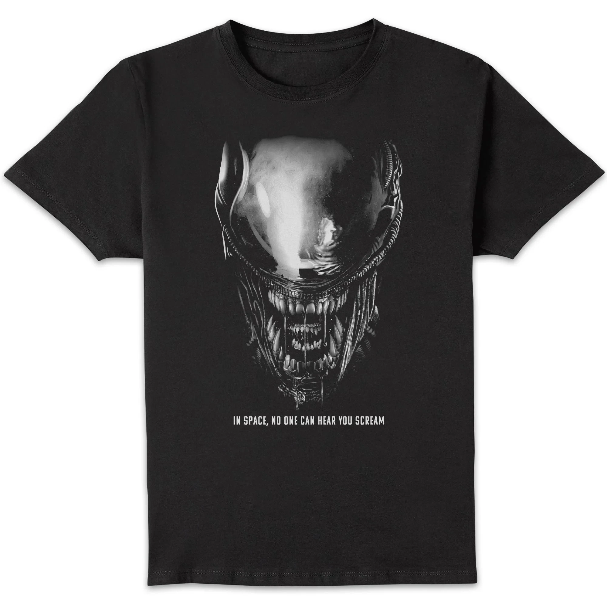 Alien T Shirt Men Women Xenomorph in Space No One Can Hear You Scream Horror Sci-Fi Movie Print Short Sleeve Cotton Casual Tops