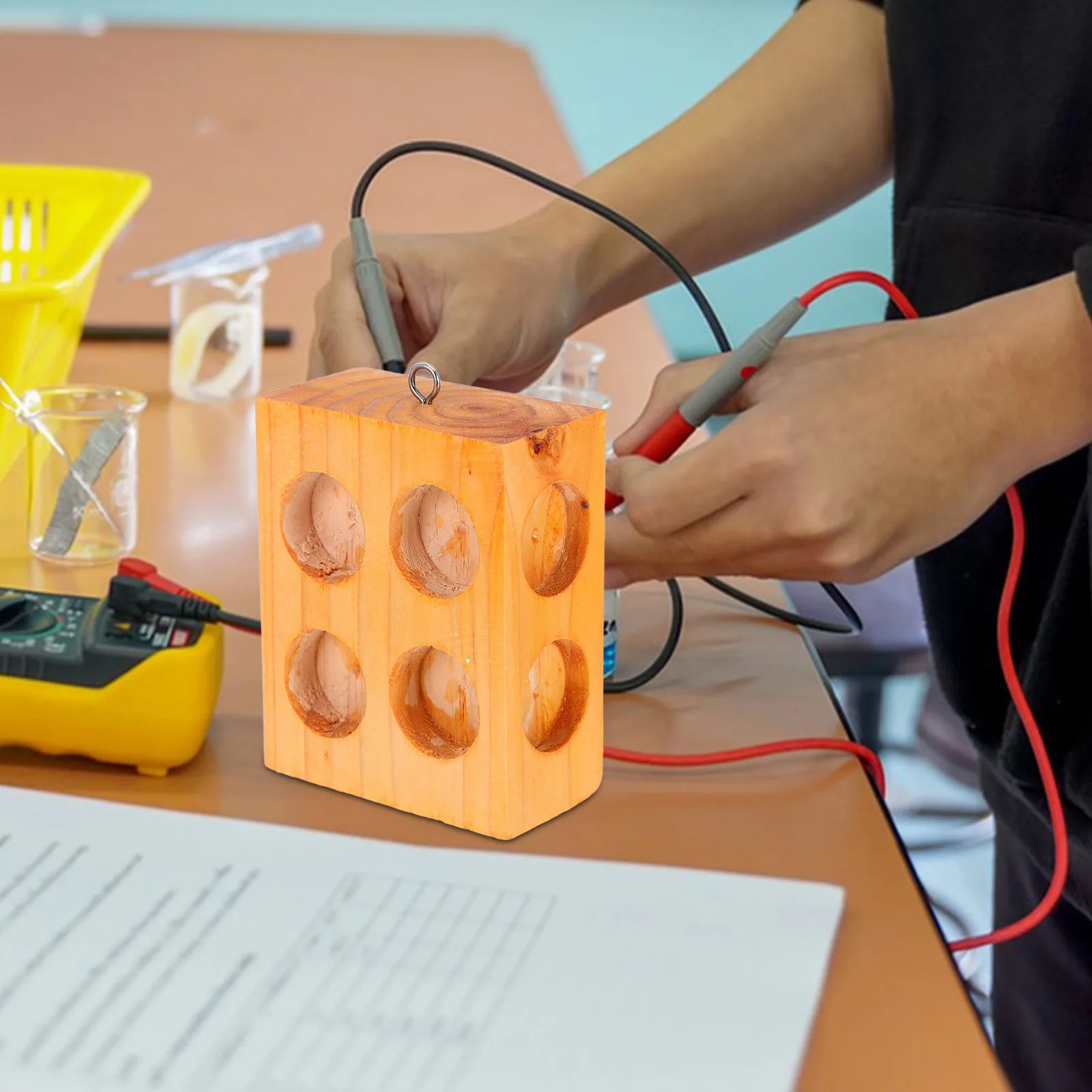 كتلة الاحتكاك الخشبية 2.5X5X1Cm العلوم تجربة المنزلق لميكانيكا التجريبي Newtonian الفيزياء مختبر الجذعية عدة يميل الطائرة