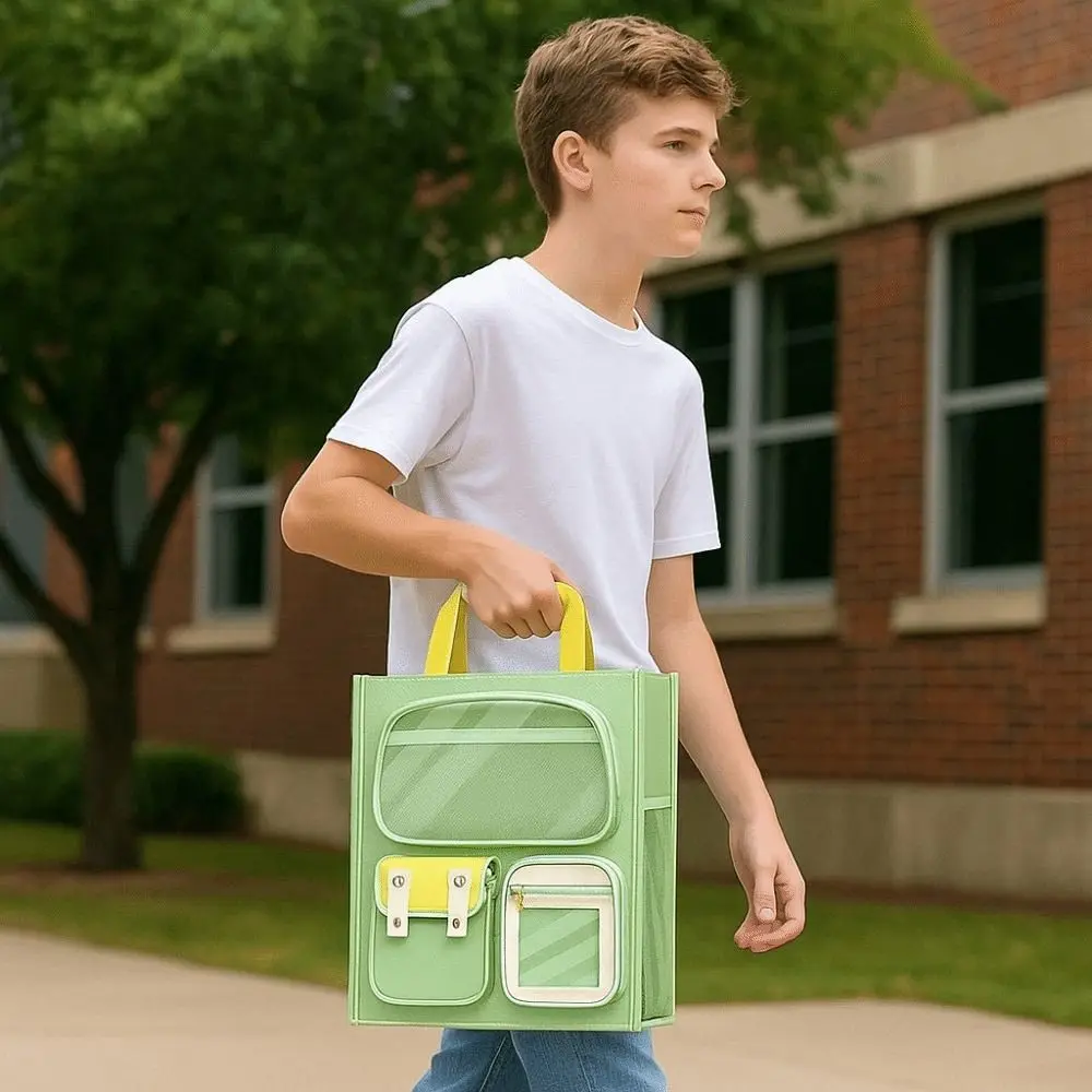 Simpe قماش حقيبة تعليمية ثمانية طبقات سعة كبيرة الفن حقيبة يد القرطاسية حقيبة التخزين الطلاب