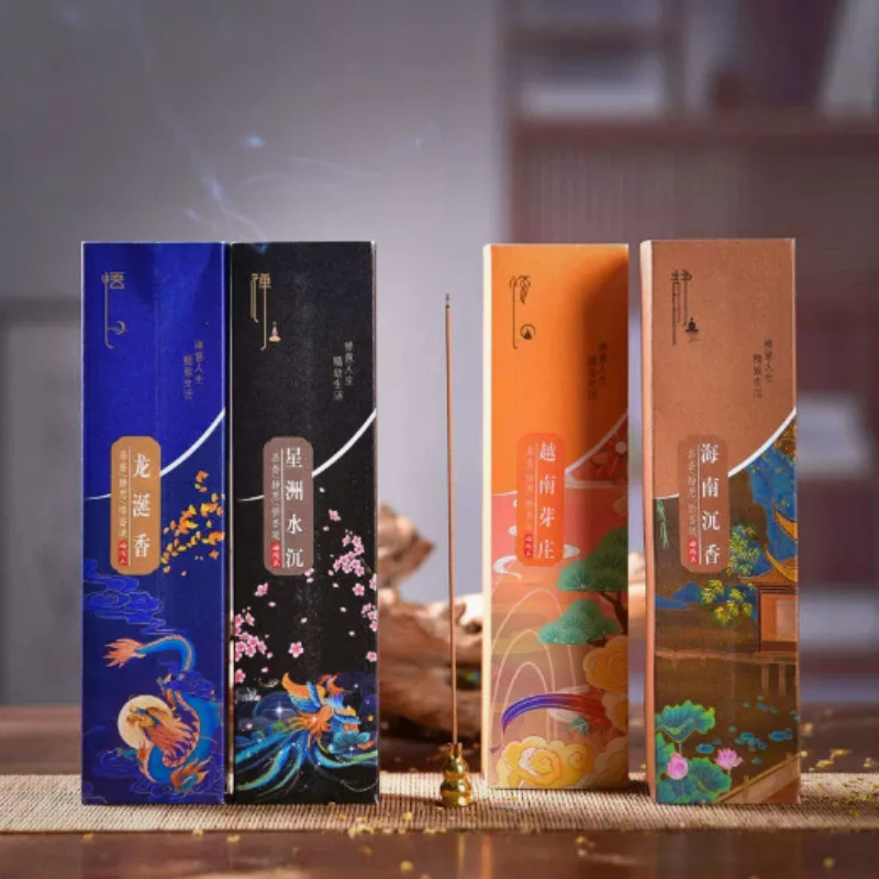 200Pcs/Box Natural Incense Sticks Sandalwood Wormwood Yoga Meditation Odour Removal Refreshing Air Fragrance for Aromatherapy