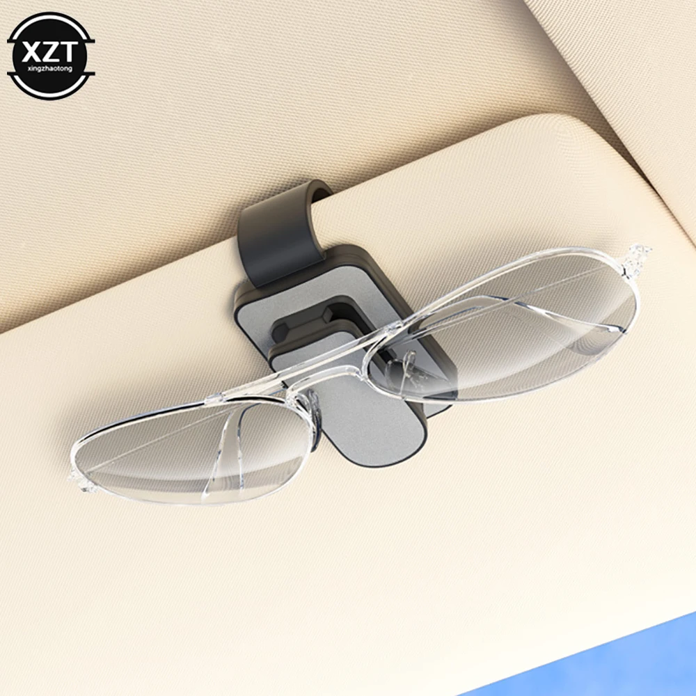 

Newest Sun Visor Glasses Clip Universal Car Interior Card Ticket Fastener Case Portable Sunglasses Holder Clips Auto Accessories