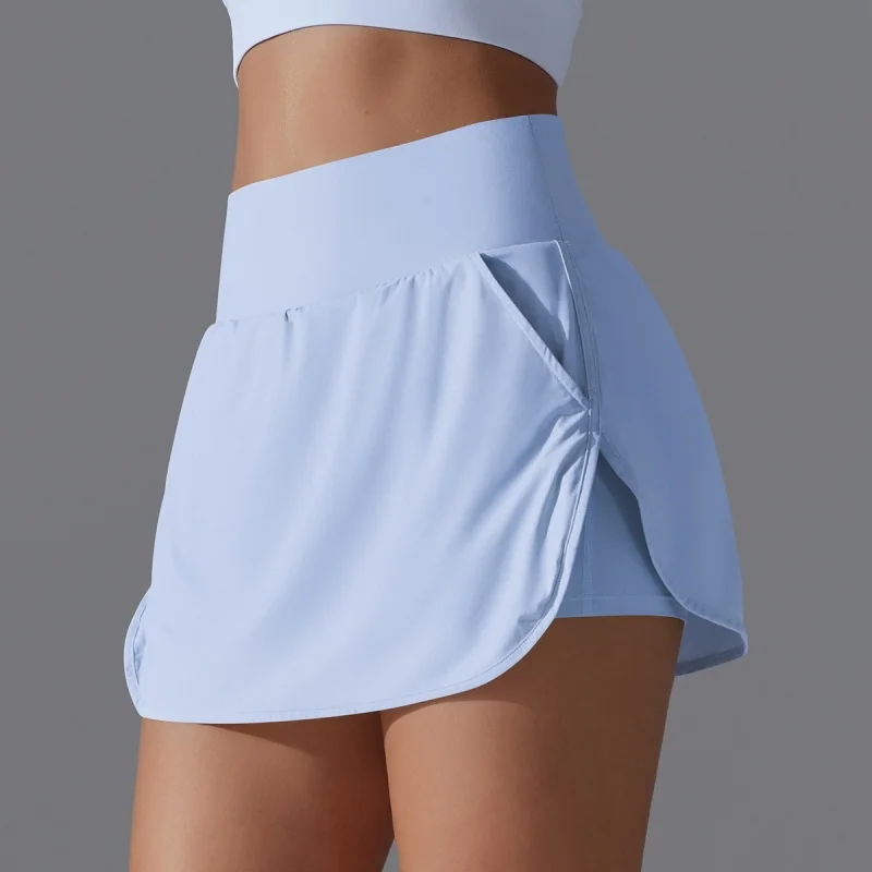 Outdoor Sports Tennis Skirt for Women High Waisted Breathable Cool Yoga Short Skirts with Pockets Fitness Running Golf MiniSkirt
