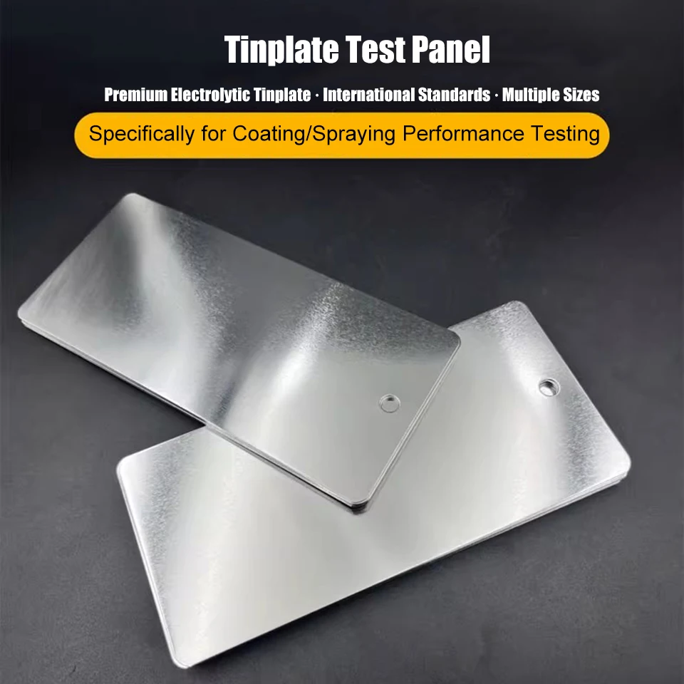 100pc Electrolytic Tin Coated Steel Test Panels for Powder Coating, Liquid Paint & Anti-Corrosion Testing Sheets CQ-1