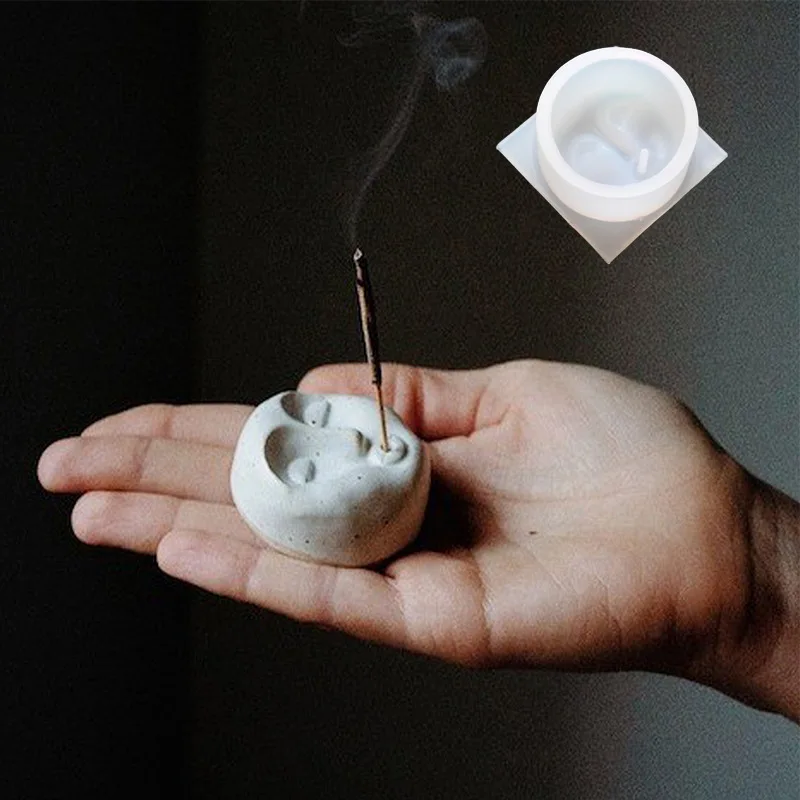 DIY Candle Mold Human Face Aromatherapy Resin Mold Incense Decoration Epoxy Resin Molds