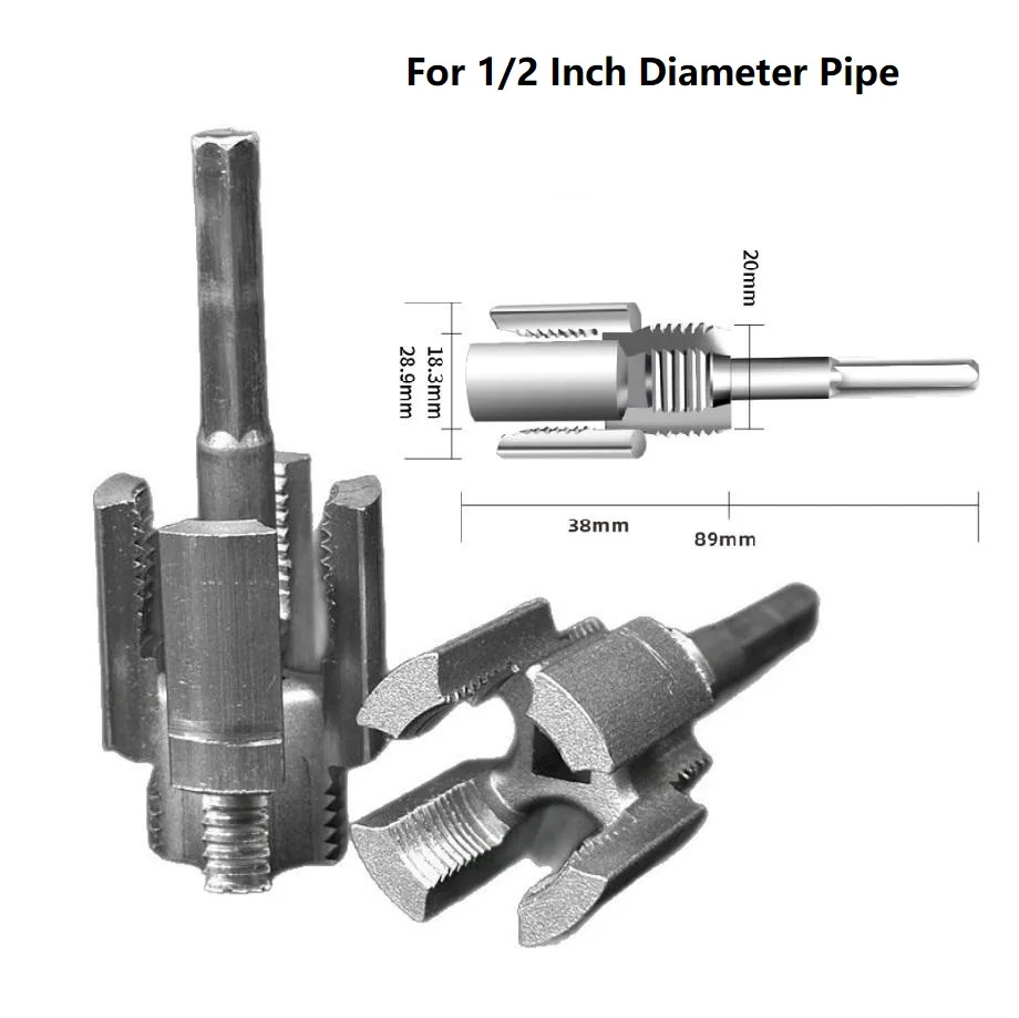 

1/2" Pipe Threading Tool Integrated Internal & External Pipe Threader with Standard Threads for PPR Pipes