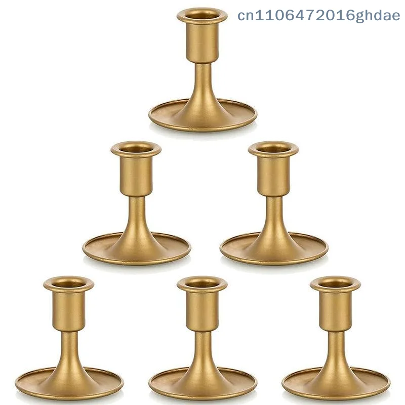 1 Pc Vintage Metal Chamberstick Candle Holder With Handle Teacup Shape Ridged Pillar Candle Stand For Home Decor Wedding Table