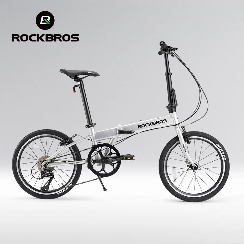 ROCKBROS 20 inch Folding Bike  Aluminium Alloy Frame V Brake with Shimano 8-speed Lightweight Adult Unisex Adjustable Bike