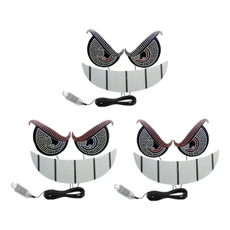 For Cars & Trucks: Dynamic Demon Eyes & LED Displays for Front & Rear Windshields
