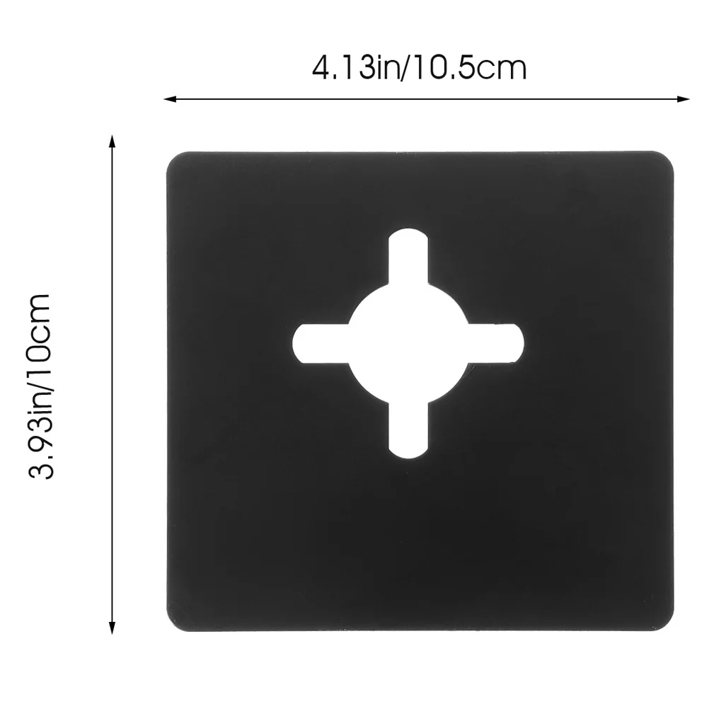4 قطعة مقبض الباب تعزيز لوحات باب من الفولاذ المقاوم للصدأ ثقب غطاء لوحات قفل إصلاح الملحقات ديدبولت طقم تركيب #4