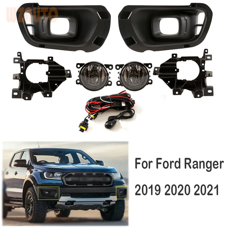 

Front Bumper Lamp Daytime Running Light Fog Light Assembly For Ford Ranger 2019 2020 With Wiring Switch Harness Kit