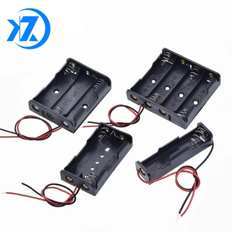 1Pcs AA Size 5 Battery Storage Box Case Holder Leads With 1 2 3 4 Slots Container Bag DIY Standard Batteries Charging