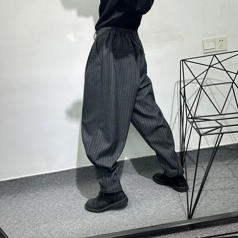 Avant-Garde Bloomers Men's Dark Ruffle Handsome Japanese-Style Retro Loose Cargo Jogger Pants   Personalized Breeches Fashion