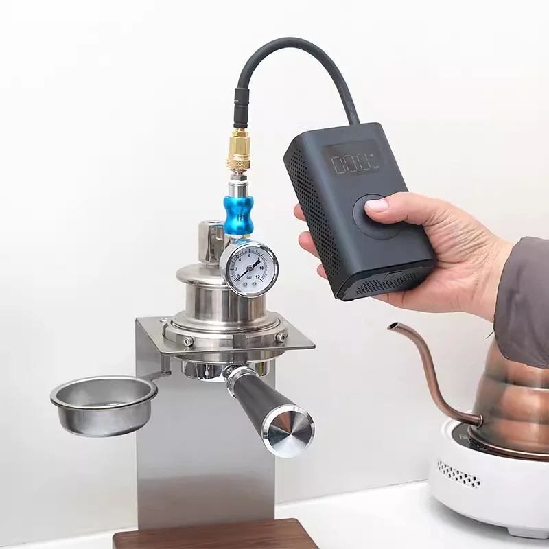 Pneumatyczny ekspres do kawy z uchwytem 58 mm, ekspres kawowy kempingowy, pompka powietrzna, przenośny ekspres do espresso, ekstrakcja espresso pod wysokim ciśnieniem