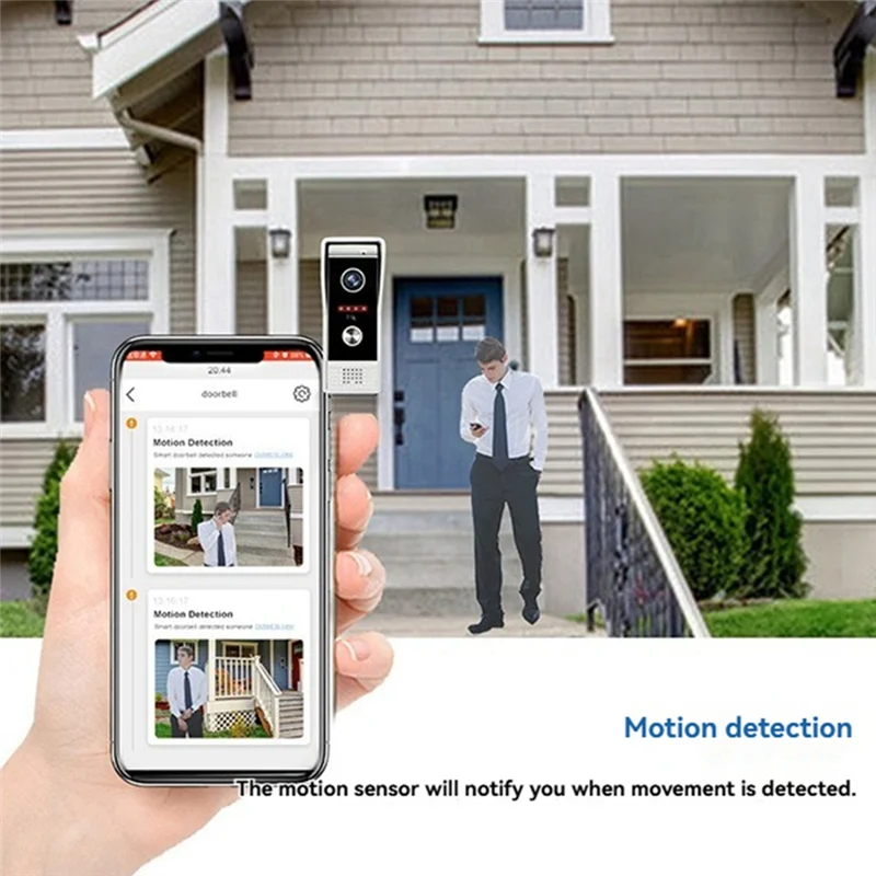 ABGR-Video Doorbell Apartment Intercom 7In Full Touch Monitor System TUYA Wifi Home Video Intercom Door Phone Kits