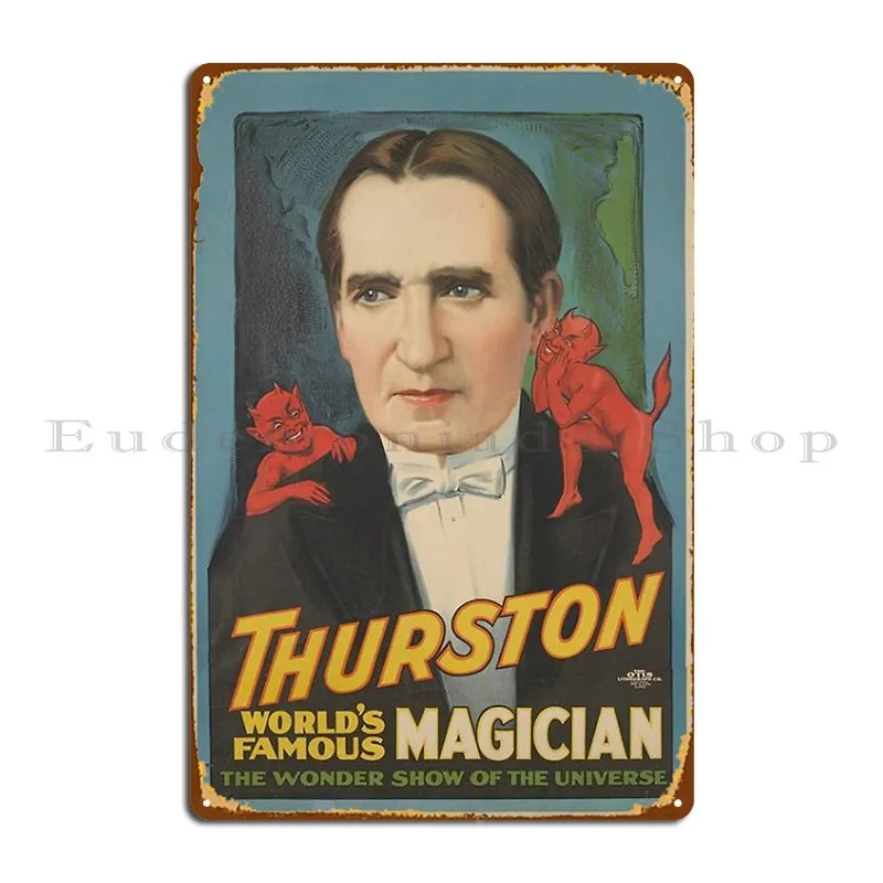 Vintage Thurston Magician Poster Geekimpact Metal Sign Poster Home Cinema Print Garage Decoration Tin Sign Poster