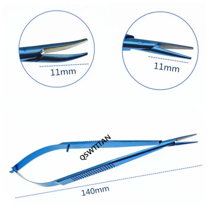 チタン製14cmニードルホルダー（ロック式＆ノンロック式）眼科美容手術器具