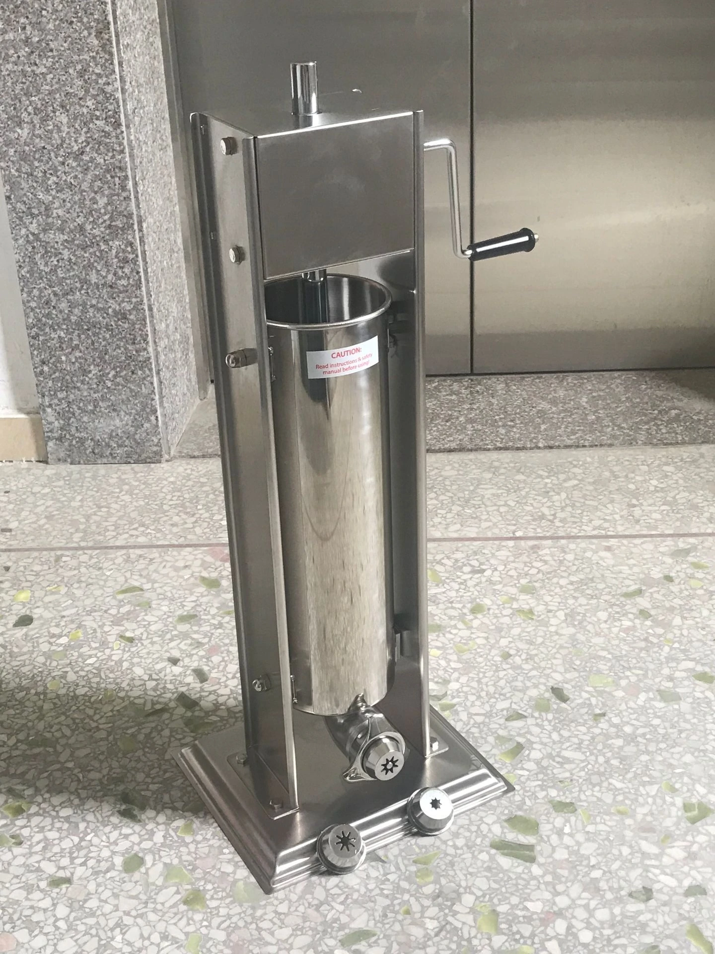 7l vertikale Edelstahl Churros Maschine 2 in 1 Typ vertikale Wurst Stuffer/Füller mit Kunststoff kolben