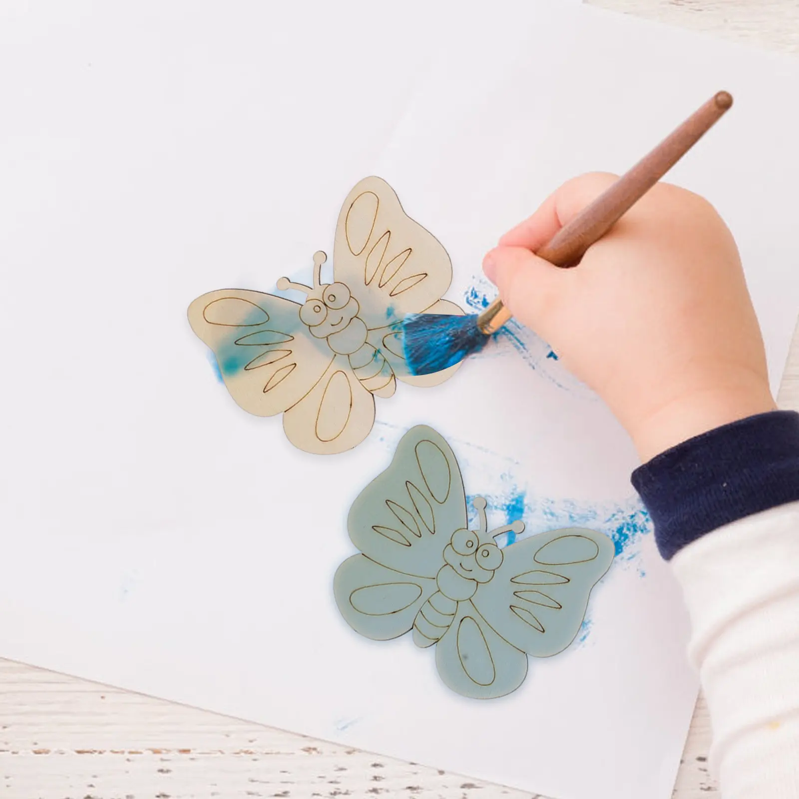 

18 шт. Необработанные деревянные заготовки в форме бабочек и цветов, набор для творчества, материалы для декора на вечеринки