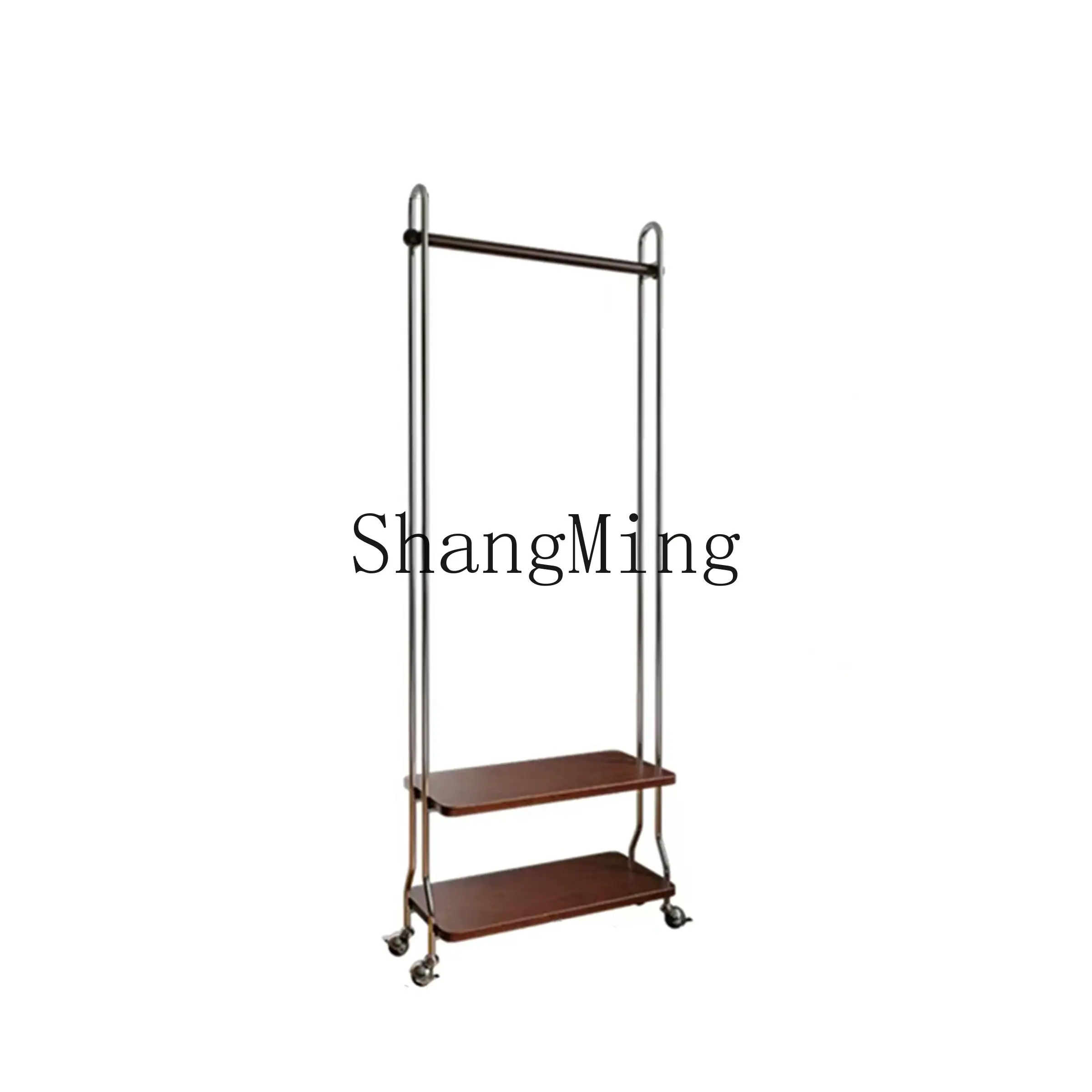 

CL stainless steel coat rack floor-to-ceiling bedroom small creative mobile antique hanging clothes rack
