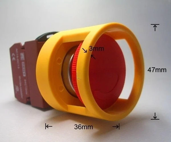 

Emergency Stop Switch Protective Cover Protective Ring Plastic R9GRM4