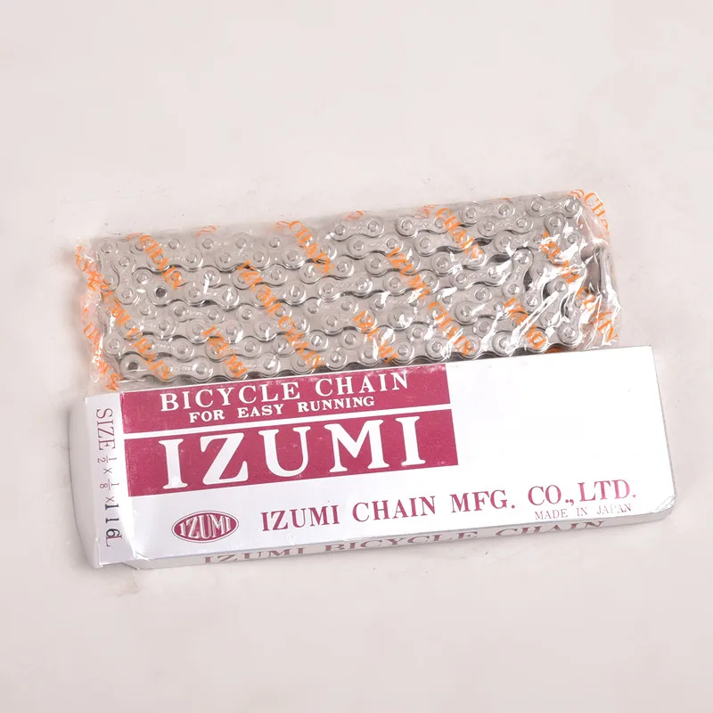 JAPAN Izumi Fixed Gear Bike Chain Track Single Speed Bicycle Chain 1/2*1/8*100/100L Links Racing Fixie Chain Bike Accessories