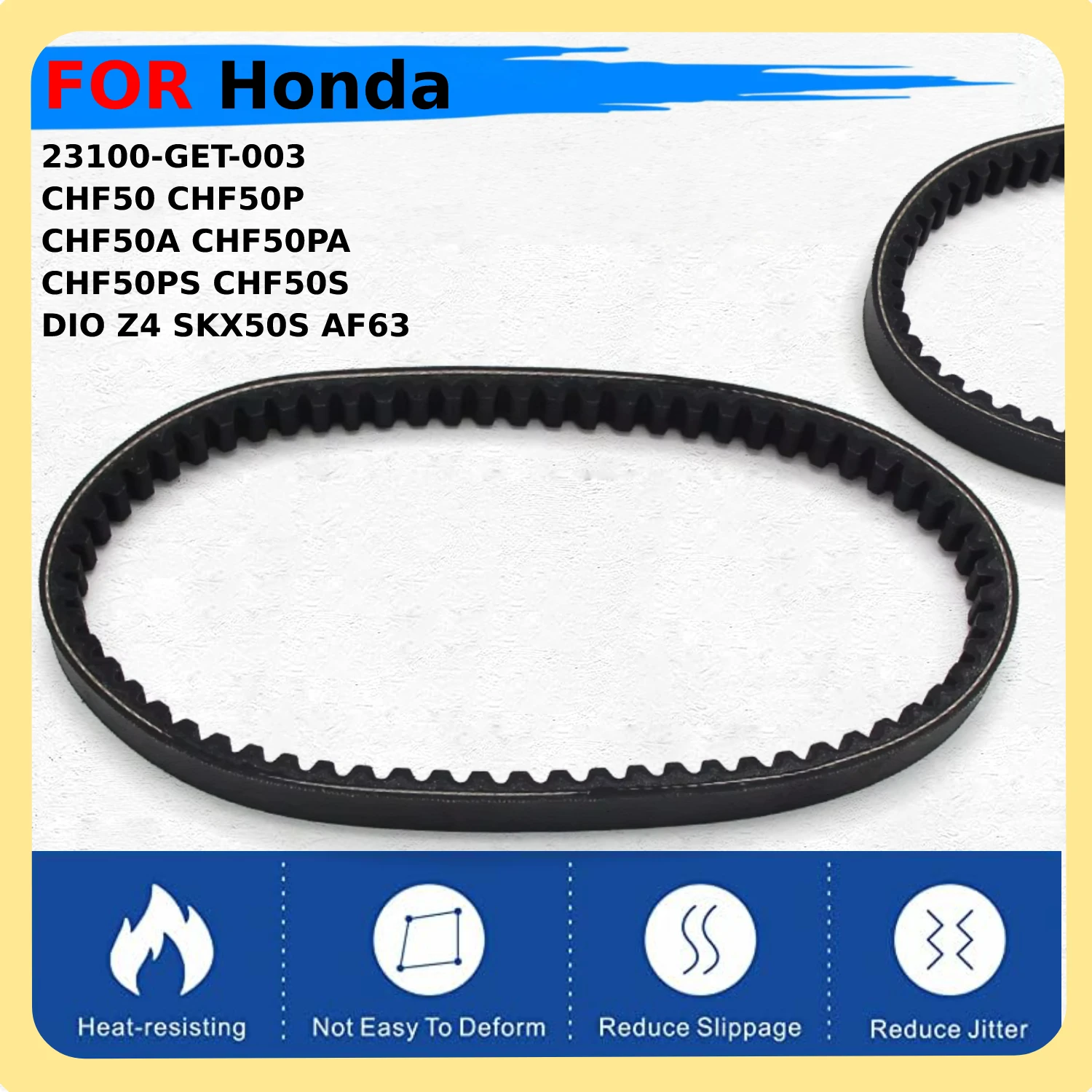

Motorcycle Transmission Drive Belt For Honda CHF50 Metropolitan CHF50P CHF50A CHF50PA CHF50PS OEM:23100-GET-003 Drive Belt Parts
