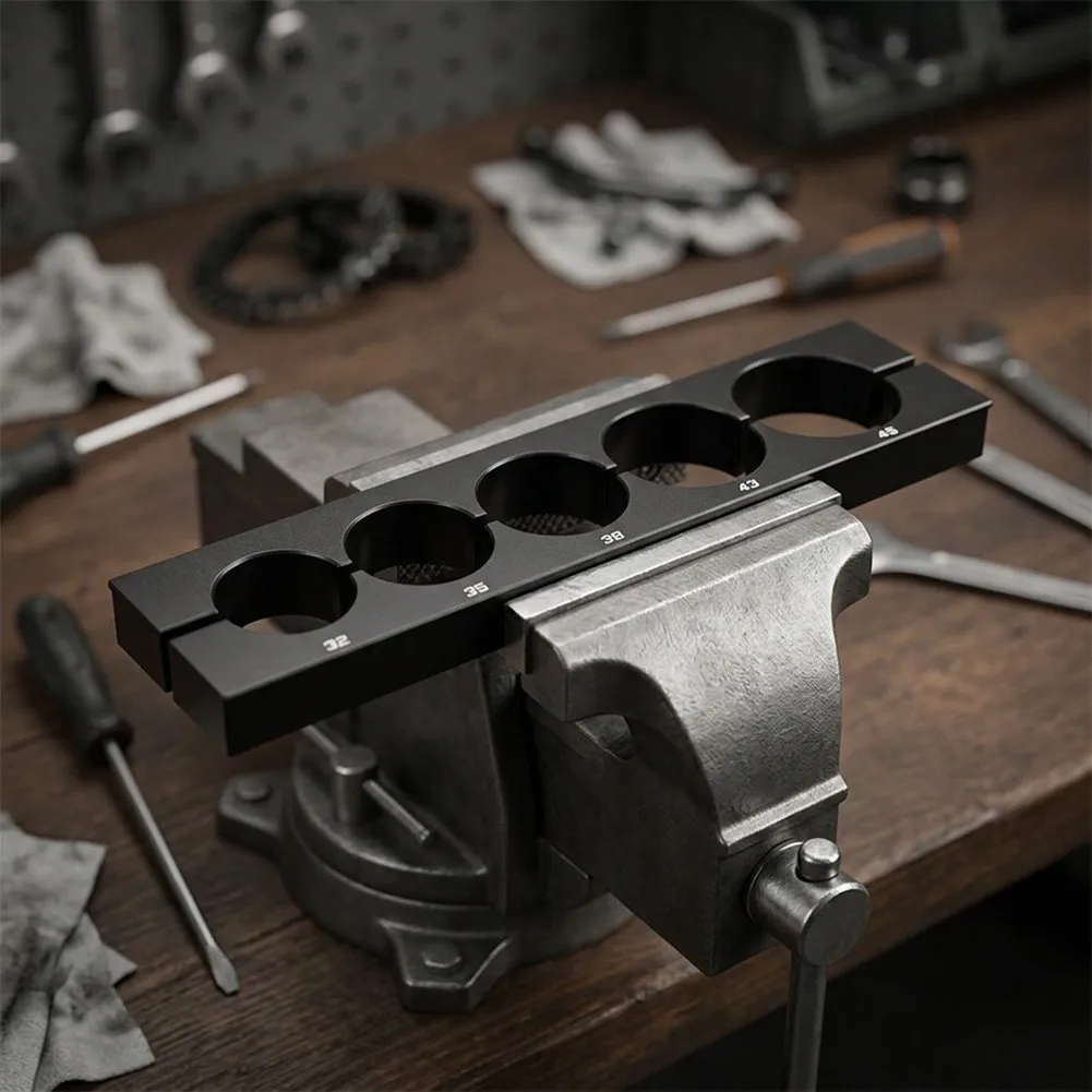 Aluminum Bicycle Vise Clamp for Seatpost Fork Hub Wheelset Cassette Flywheel Crank and Pedal Component Servicing Needs