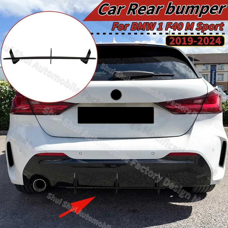 

Rear Bumper Lip for BMW 1 F40 M Sport 2019-2024 Car Diffuser Splitters Blade Guard Protector Spoiler Cover Bodykits Tuning Parts