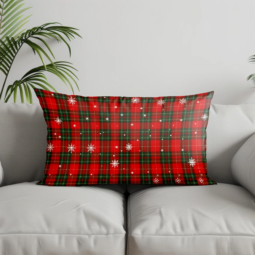 ديكور المنزل شجرة عيد الميلاد غطاء وسادة الأزهار مناسبة ل أريكة غرفة نوم غطاء وسادة السيارة وسادة مستطيلة الظهر #2